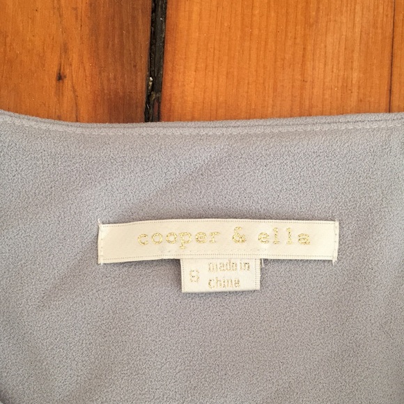 Cooper & Ella Light grey Amy Button Down Long Sleeve Blouse Size S - Picture 10 of 10